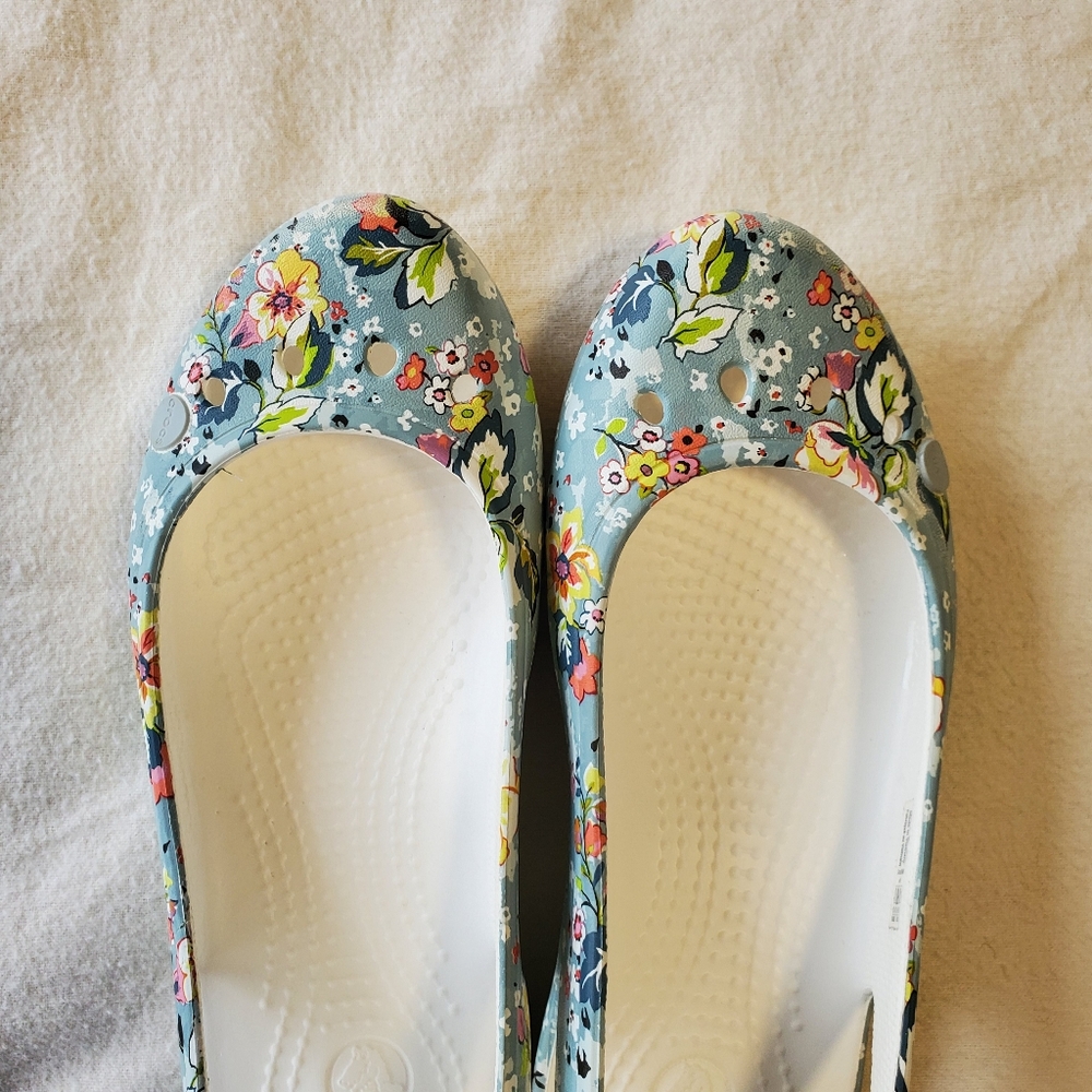 Vera Bradley x Crocs Kadee White Floral Ballet Flats Size 5 - Picture 6 of 16